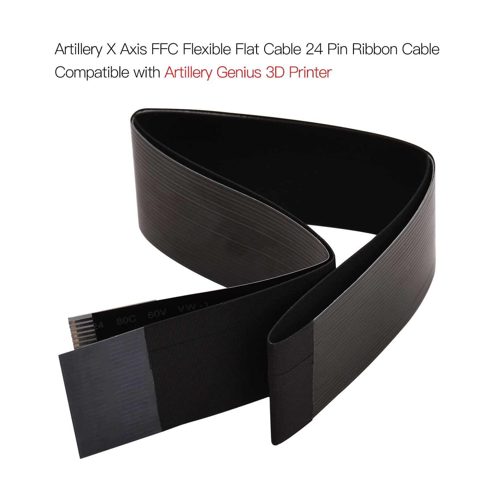 Artillery Printer X Axis PCB FFC Flexible Flat Cable 20 Pin Ribbon Cable Compatible For Artillery Sidewinder X1 3D Printer Parts: Genius24-Pin Cable