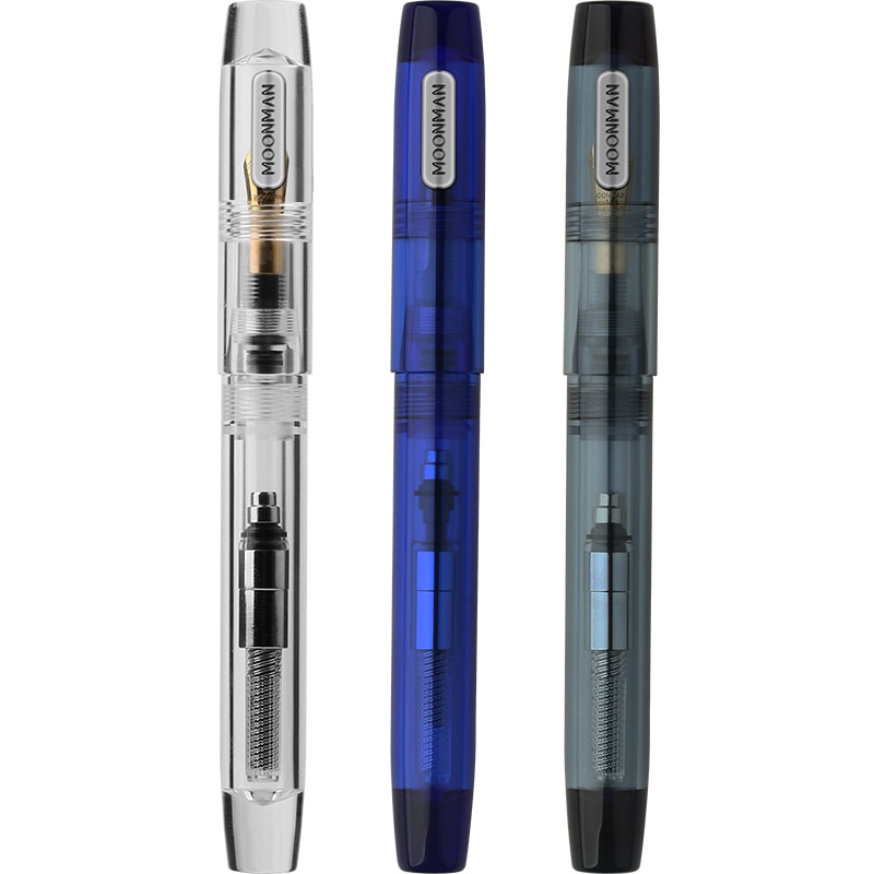 Majohn C3 Transparent Large-Capacity Fountain Pen Eyedropper Filling Pen With A Converter EF/F Iraurita Nib Ink Pen Set