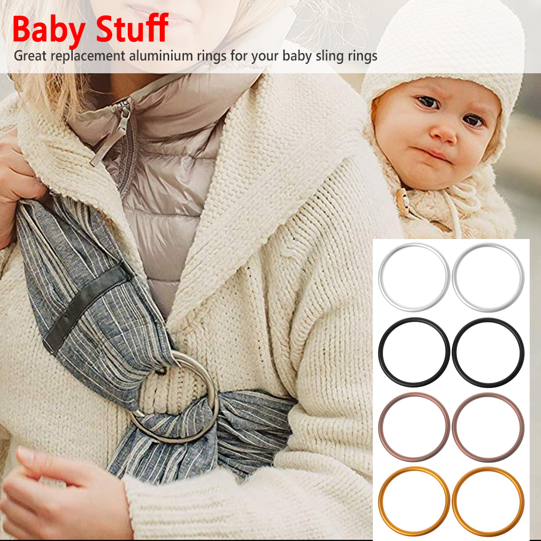 Baby Träger Aluminium Baby Schlinge Ringe Für Baby Träger & Schlingen Baby Träger Zubehör 1 stücke