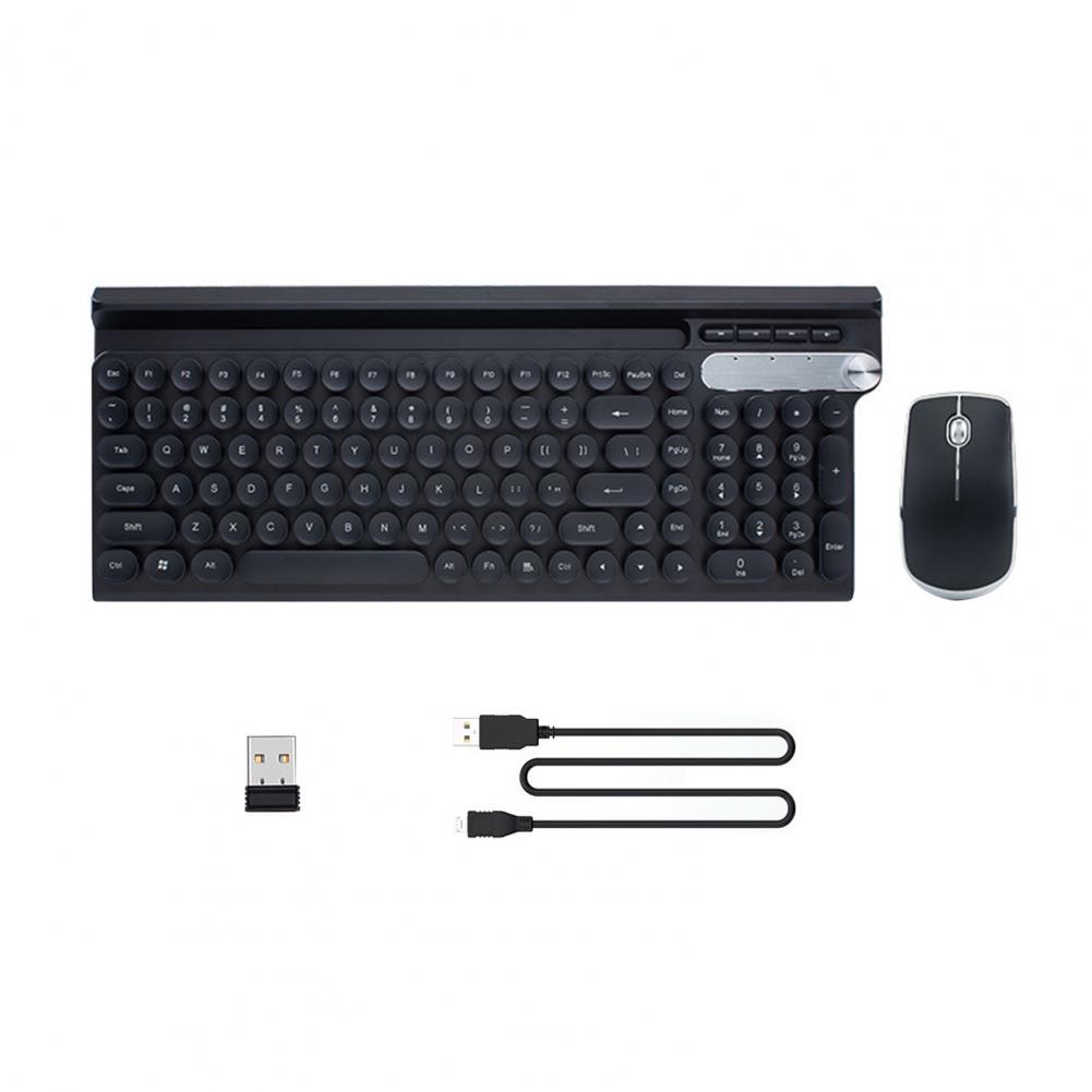 Rechargeable Wireless Bluetooth Gaming Keyboard And Mouse Set. 102 Keys Mute Cute And Ultra-thin, Suitable For Home Office Games