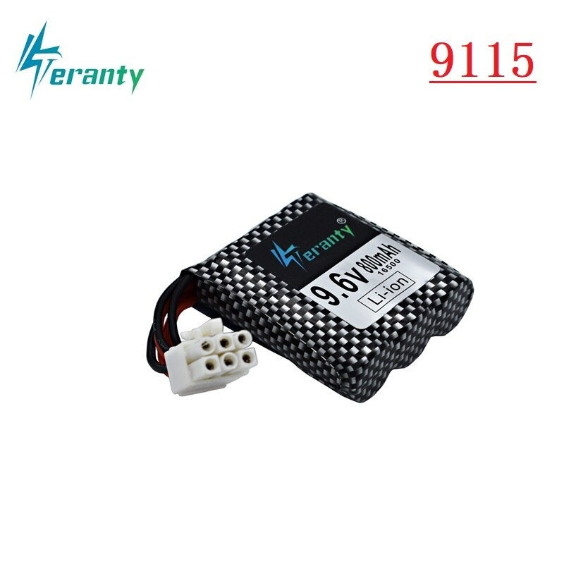 9.6v li-ion batteri for 9115 9116 s911 s912 rc bil lastebil ekstra oppgradering 9.6v 800 mah 9115 9116 oppladbart batteri for leker bil