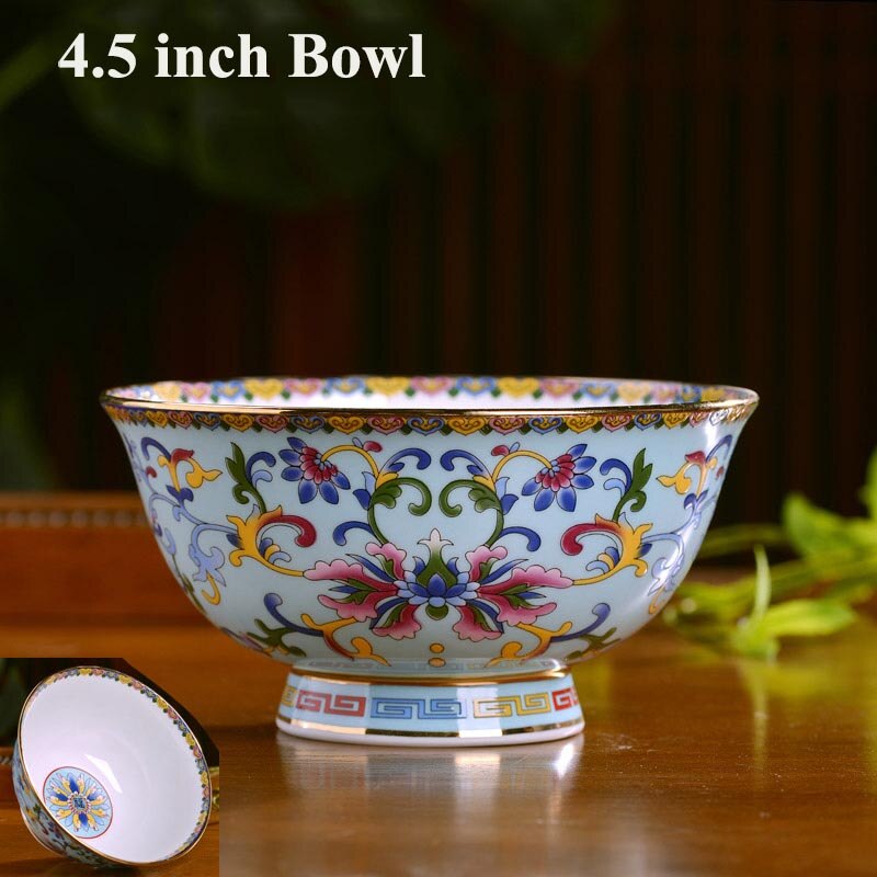 4.5/5/6/8 Inch Vintage Chinese Traditie Keramische Servies Soep Rijstkom Jingdezhen Bone China Ramen Bowls Salade mixing Bowls