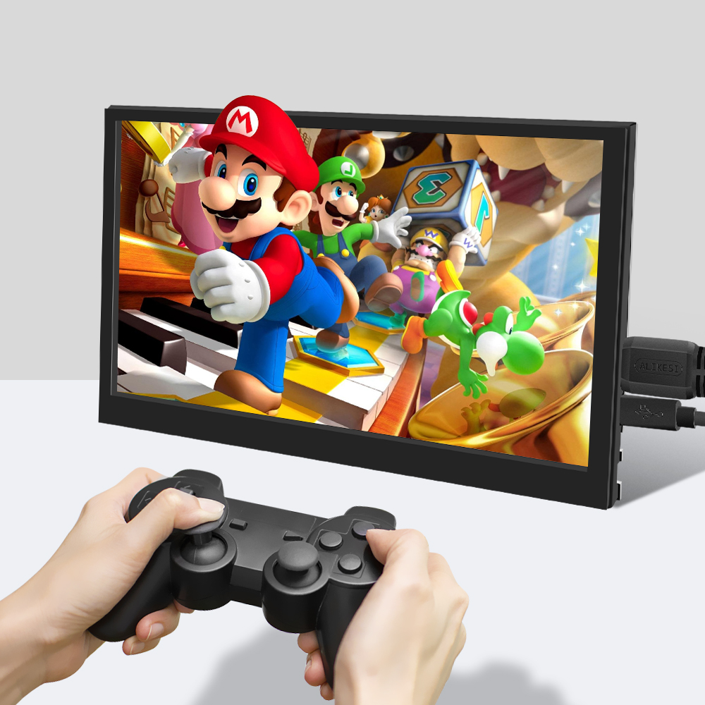 7 Zoll LCD IP-Anzeige HDMI-kompatibler Touchscreen mit Gehäbenutzen 1024x600 Auflögesungen für Himbeer Pi 3 Pi4 PC tragbaren Monitor