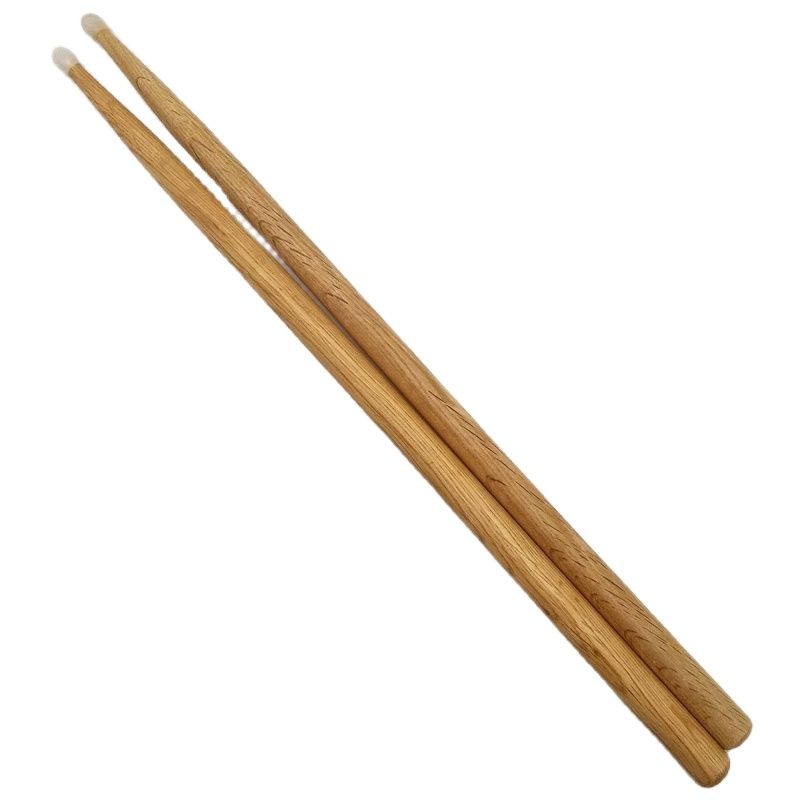 Baquetas para batería de buena , 1 par, 2B, Banda de Música, Color madera: 7A OAK nylon tip