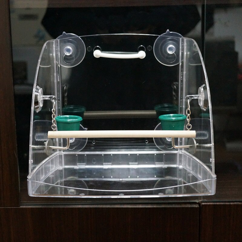 CAITEC Parrot Toy Bird Window Play Center Open Tough Durable Bite Resistant Suitable for Small Birds Parrots: Default Title