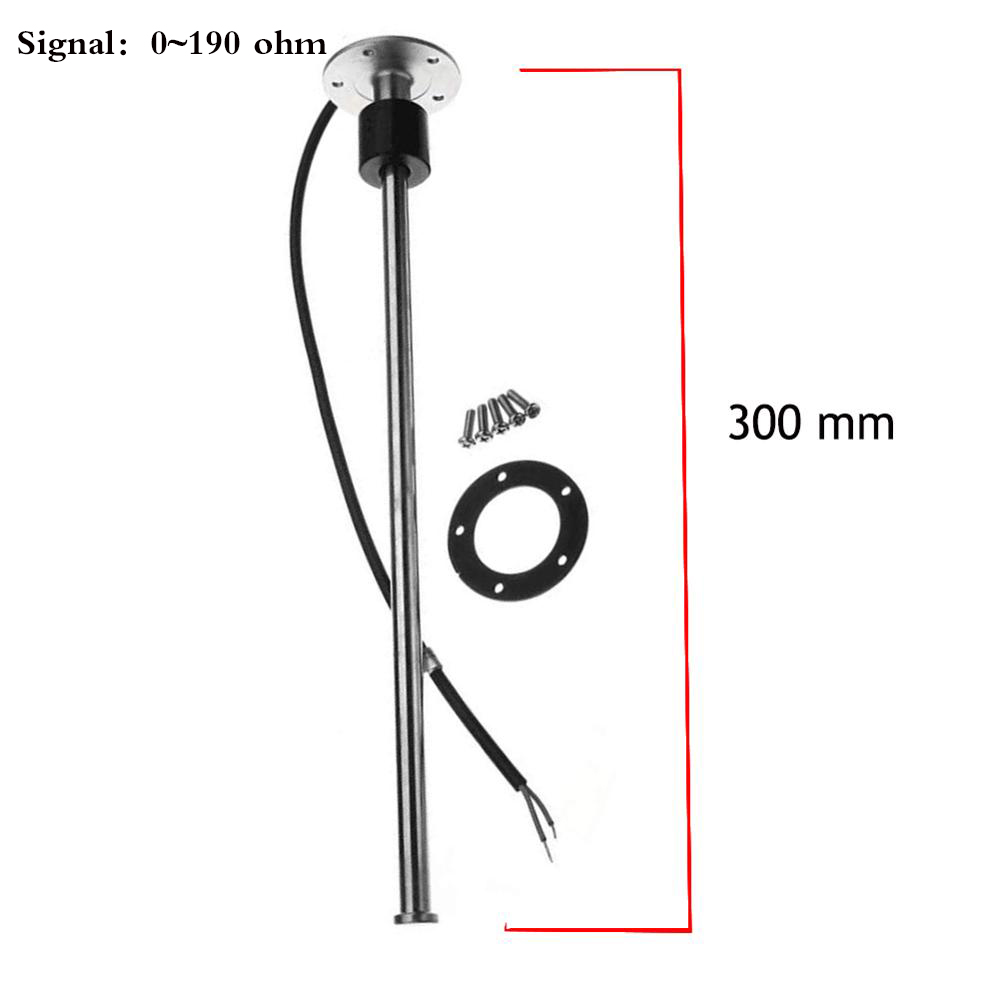 Stainless Steel Oil Liquid Tank Fuel Level Sensor 240ohm/ 190ohm Fuel Sending Unit Float Switch with 200 mm 300 mm 350 mm 450 mm: 300mm 0-190ohm
