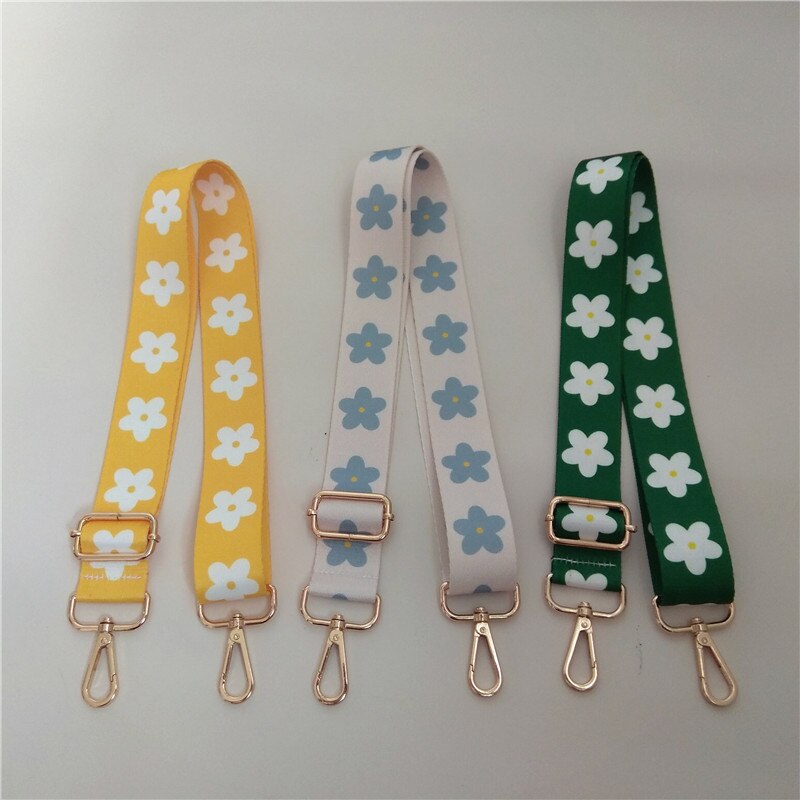 arc-en-ciel ceinture sac sangles en Nylon fleur femmes bandoulière réglable large sangle pièces pour sac accessoires poignée