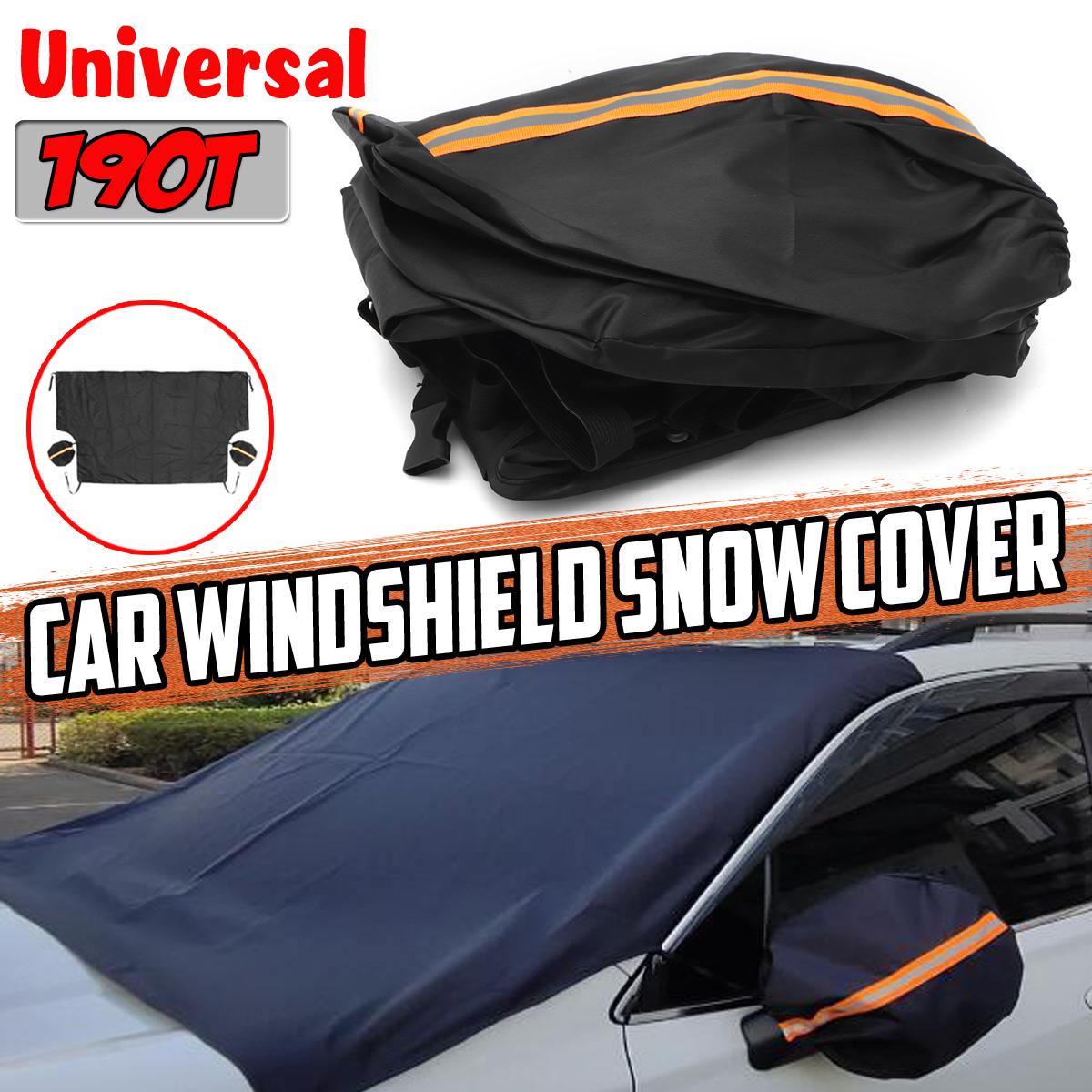 Car Windshield Cover 500T 190T Snow cover with Reflective Strip Frost Guard Window Windscreen Sun Shade cover Dust Protector