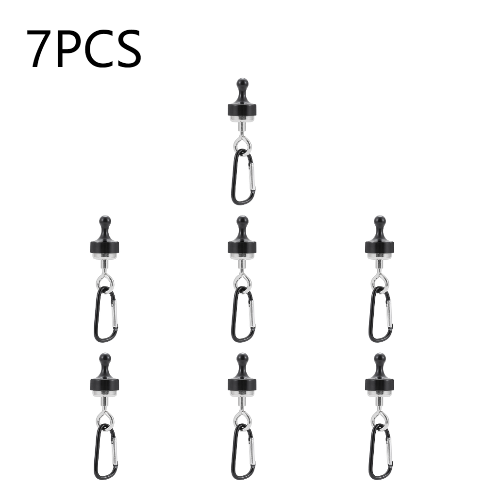 1-10pcs Magnetic Lanyard Clip Pulling Force Hanging Carabiners Heavy Duty Multipurpose for Outdoor Hanging Camping Light