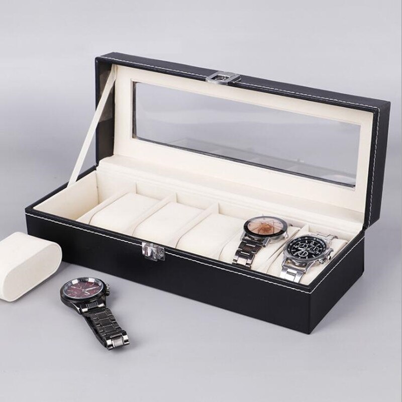 3/4/5/8 Grids Pu Lederen Horloge Doos Sieraden Display Horloge Case Houder Organizer Voor Mannen Quartz Horloge beste Cadeau