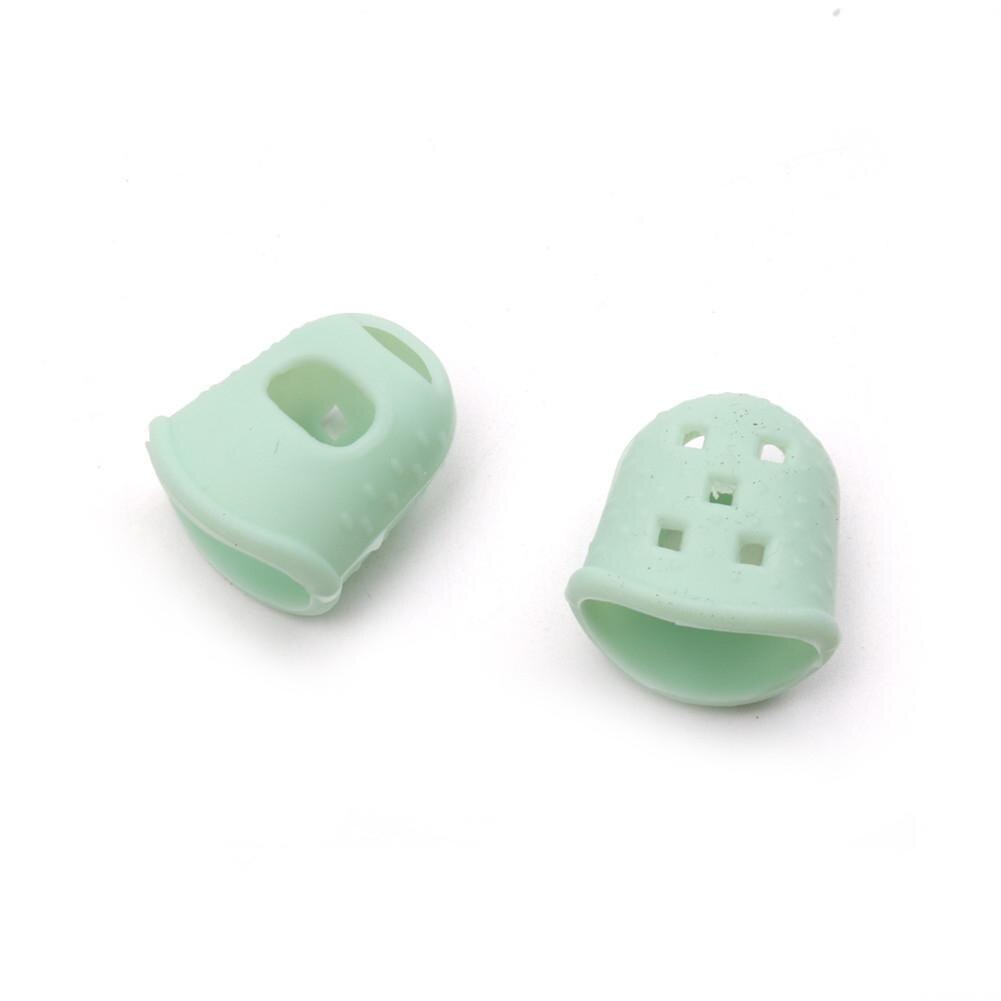1 Pair Kalimba Guitar Thumb Finger Picks Protector Silica Gel Finger Cots Fingertip Nail Protection Cover