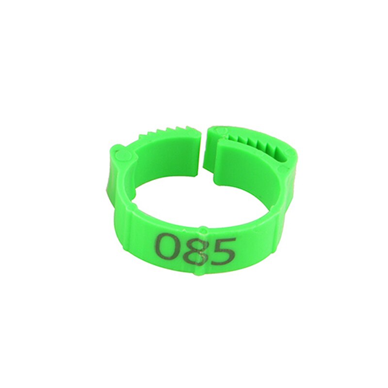 100Pcs/Kleur Verstelbare Kip Voet Ringen Binnendiameter Size 2 ~ 2.4Cm Kip Gevogelte Flexibele Intrekbare Voet ringen 6 Kleuren: Green
