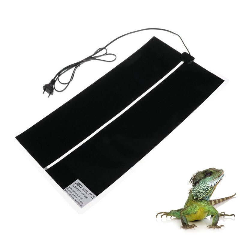 Tapis chauffant pour animaux domestiques | Tapis chauffant Reptile pour couveuse, tapis chauffant pour animaux de compagnie, coussin chauffant pour brassage Reptiles et Amphibians fournitures, prise ue 5/7/14/20/28W: 28W