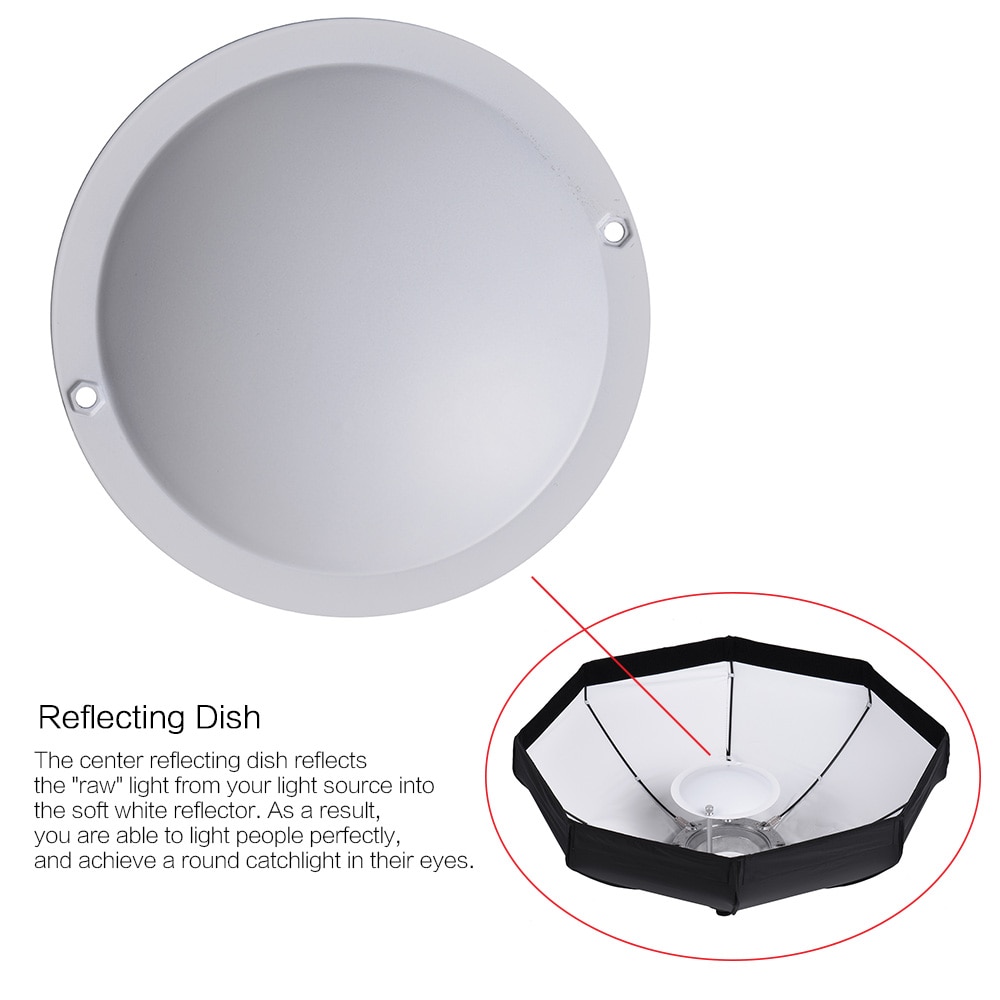 8- polet 60cm hvit sammenleggbar skjønnhet paraply parabol softbox med bowens feste til studio strobe blits lys