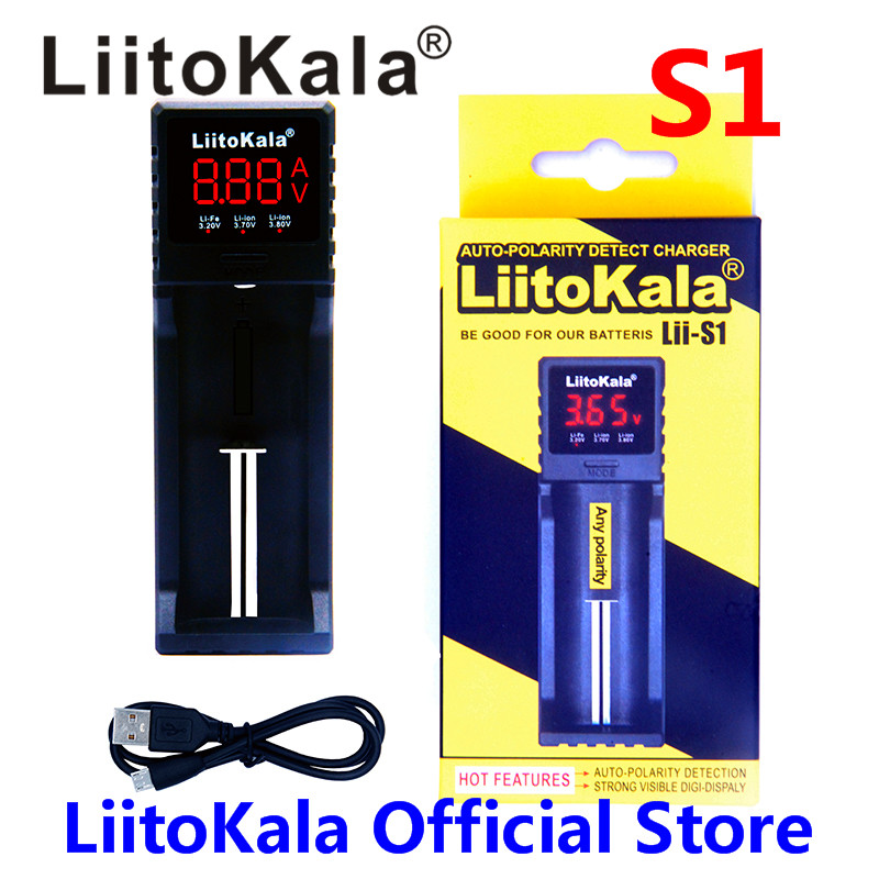 LiitoKala lii-S1 lii-S2 lii-202 lii-402 1.2 v 3.7 v 3.2 v 3.85 v AA 18650 18350 26650 10440 14500 16340 bateria de NiMH carregad: lii-S1