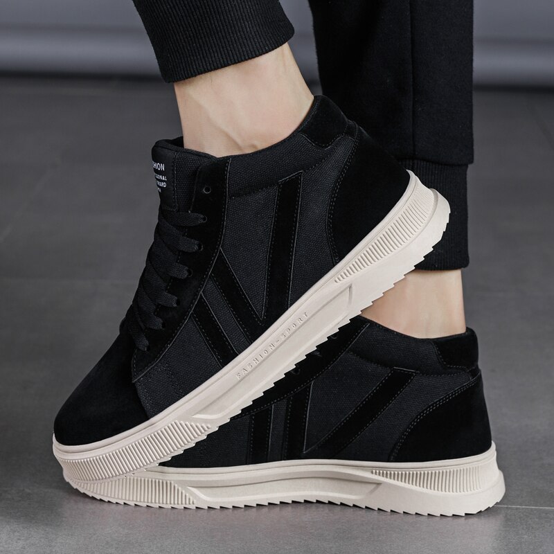 Winter heren casual schoenen witte herenschoenen explosie trend board canvas herenschoenen comfortabel lichtgewicht 40