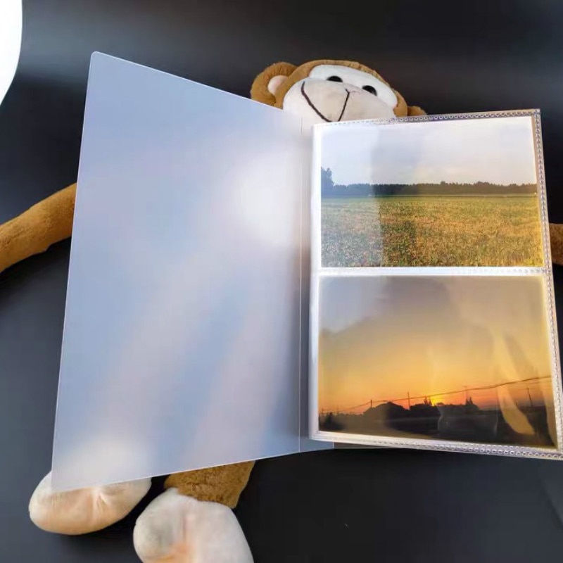 Transparent fotoalbum pp omslag 80 ark satt inn 3r 4d bilder samling 6 tommers lomme fotoalbum pp overflate boliginnredning