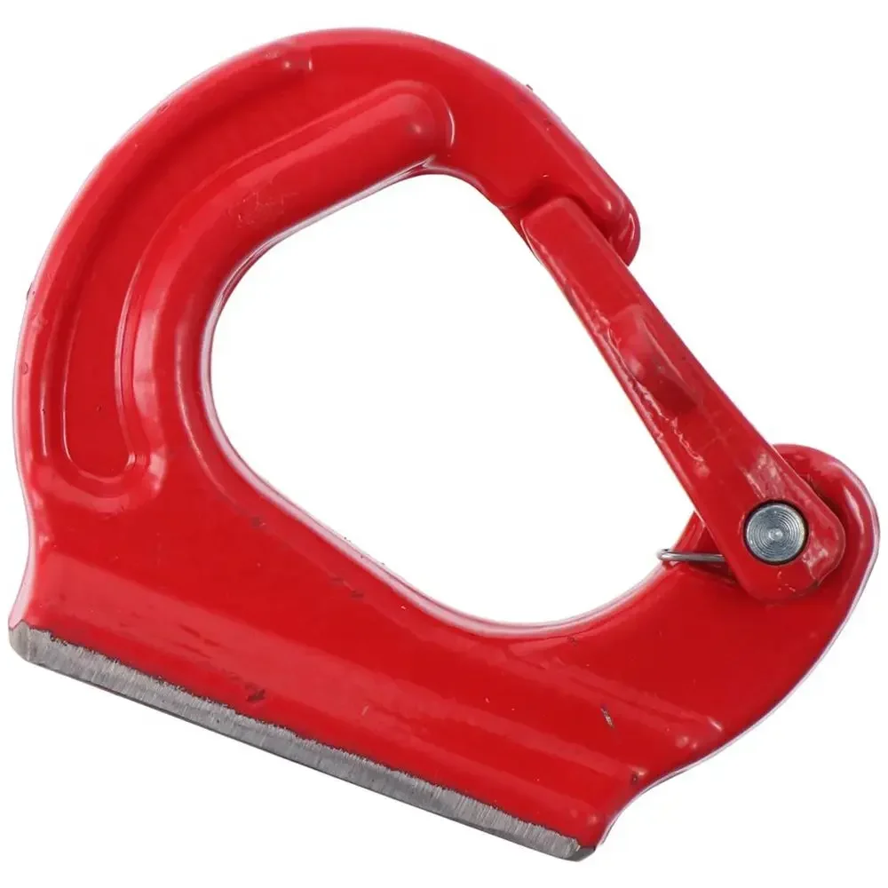 Gancho de elevación de alta resistencia 2T, rojo, capacidad de 4400 libras, gancho de anclaje soldado G80, acero de aleación con pestillo forjado, ganchos de soldadura con revestimiento