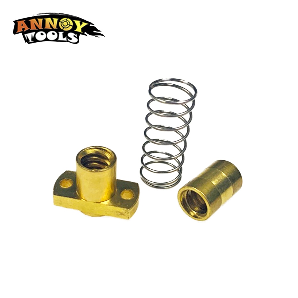 Dado Anti Backlash Per CNC 3018 - Per Viti T8 Da 10mm, Caricato A Molla, In Ottone E Acciaio - Foto 6