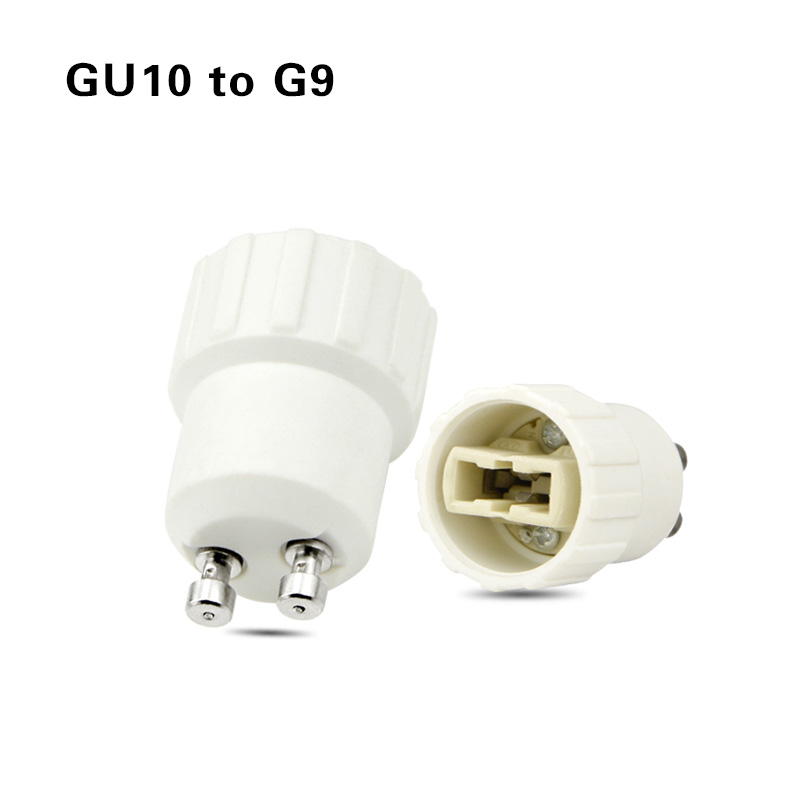 1pc Gu10 E12 E14 E26 E27 G24 B22 Fireproof LED CFL Lamp Holder Converter Light Socket Bulb Base Splitter Extension Adapter: Ivory
