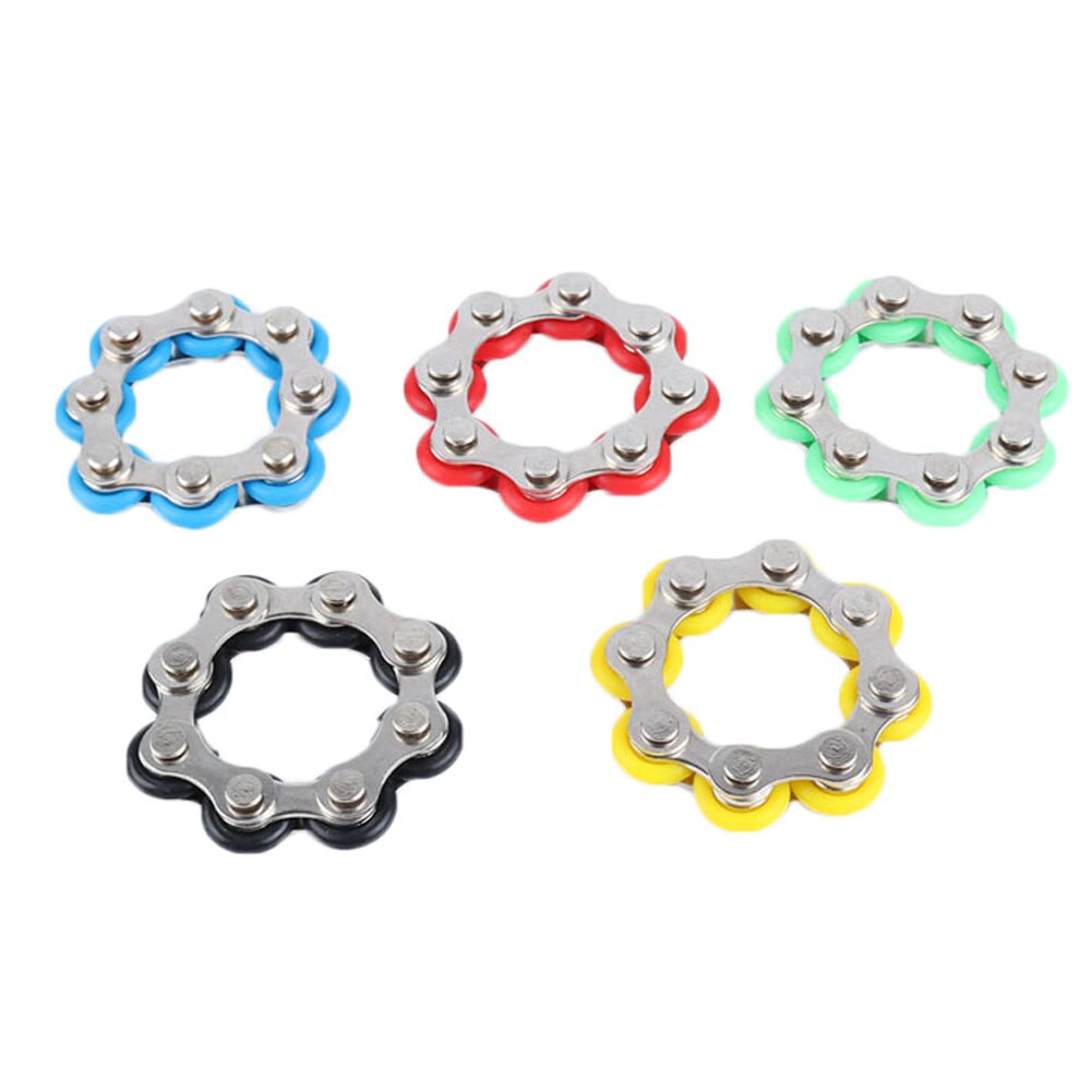 1Pcs Fietsketting Fidget Speelgoed Decompressie Keten Relief Druk Speelgoed Ontluchting Speelgoed Sleutelhanger Stress Relief Speelgoed Voor Volwassen