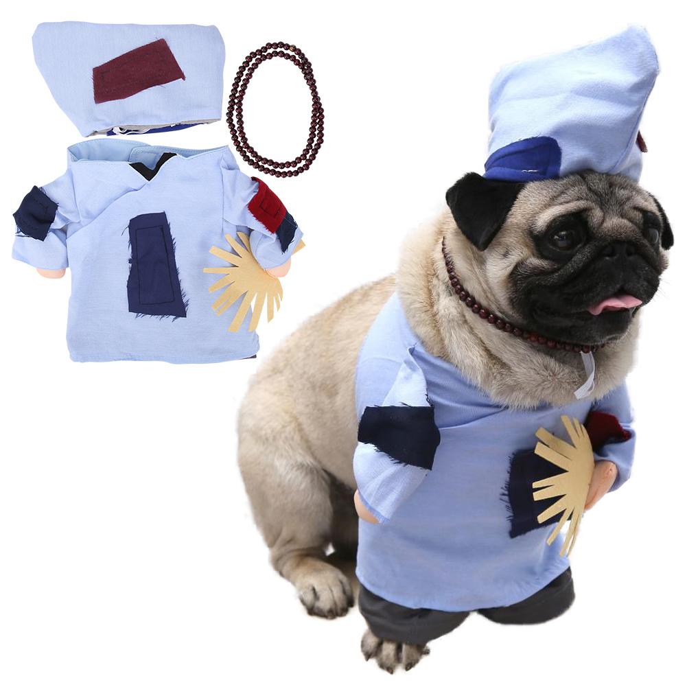 1 conjunto trajes do cão de estimação gato cão cosplay terno halloween natal uniforme roupas filhote cachorro chapéu e colar roupa festa vestir-se