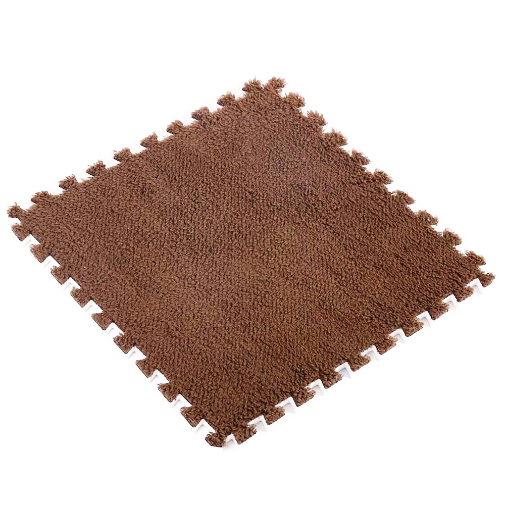 Odorless Splicing Carpet Shockproof Waterproof Antiskid 30 30 0.6cm EVA Plastic Foam Safe Ultra Thick Floor Cover: Coffee