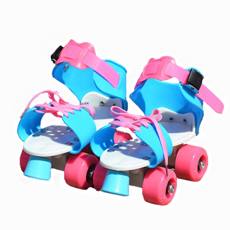 Patines de dos líneas para niños, calzado de patinaje de doble fila con 4 ruedas, Slalom deslizante ajustable, en línea, IB02 para niños, novedad