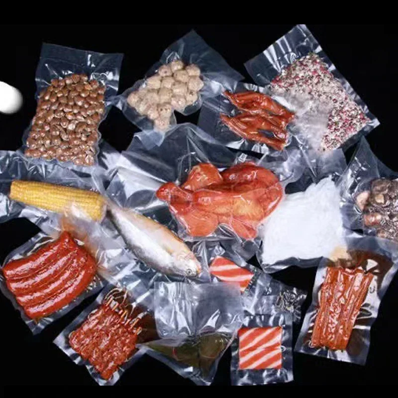 Vakuumförpackningspåsar för livsmedel 50 st vakuumpåsar för matförvaring för vakuumförslutare, tomma påsar som håller maten färsk länge