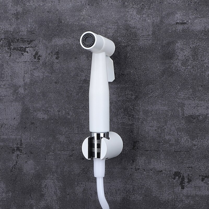 Grifo de Bidet blanco y latón cromado agua fría Válvula de esquina de inodoro de mano higiénico ducha cabezal de lavado de coche Pet rociador aerógrafo grifo