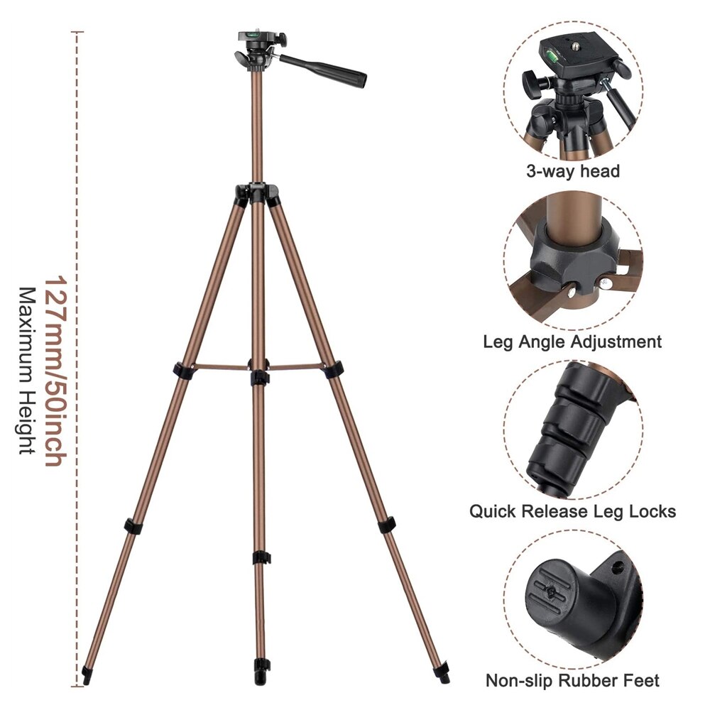 Stativ Für Handy, Mobiltelefon Stativ Für Kamera Selfie Stock Mit Stativ Für Telefon Für Handy, Mobiltelefon Mit Licht Bluetooth Fernauslöser