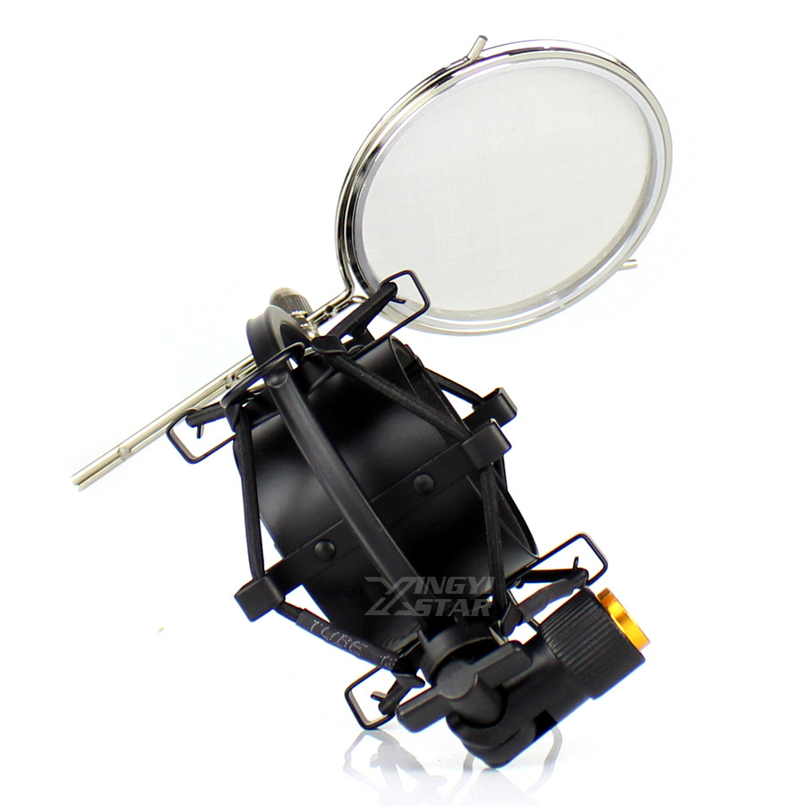 Metal Shockmount Spider Microphone Shock Mount Stand For P120 P220 P420 C314 C214 P820 Tube Condenser Mic Wind Screen Pop Filter