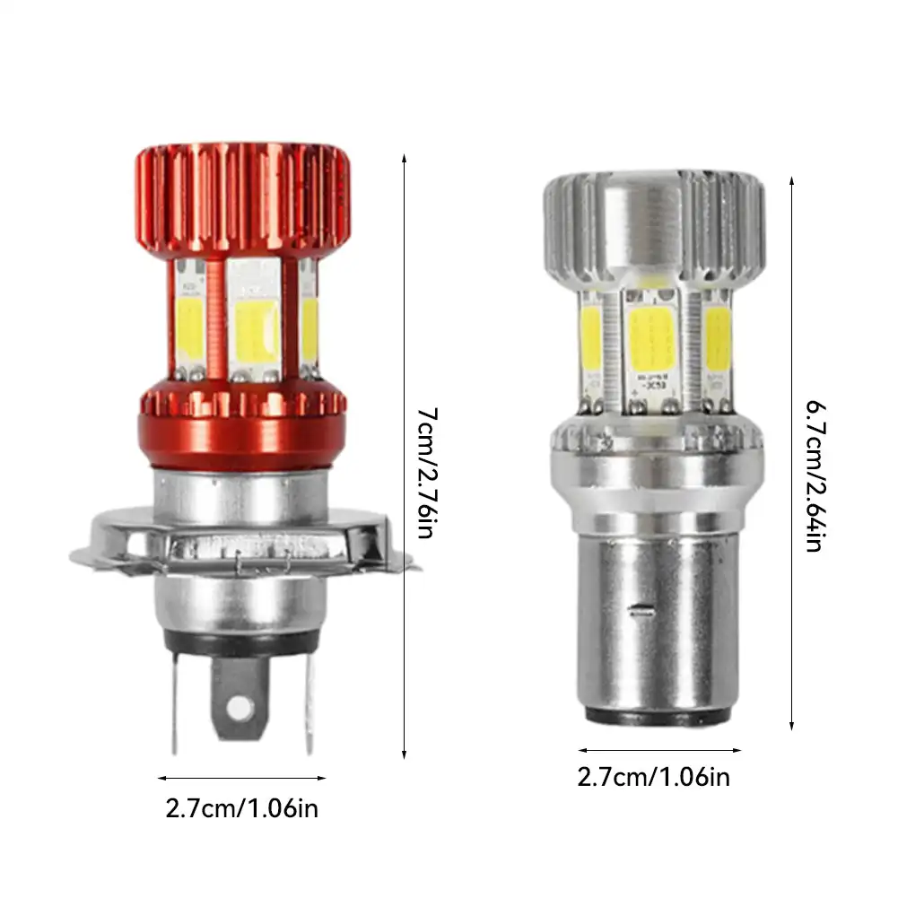 Motorrad H4 BA20D LED Scheinwerfer Birne Motorrad Licht Super Helle Lampe Lampen Rolle Motorrad DRL Lichter Aluminium Legierung