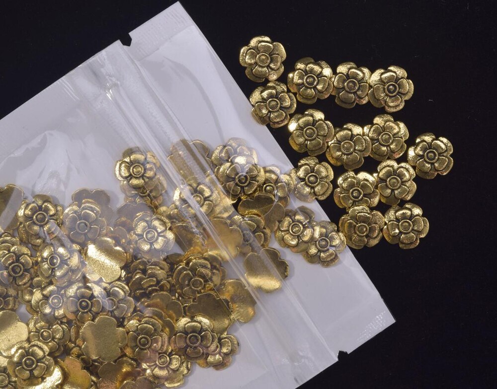 50pcs 8 styles Antique Bronze miel abeille breloques ongles déco abeille breloque pour ongles gel courrier vernis /bijoux artisanat breloques, JH-44: 360-50pcs