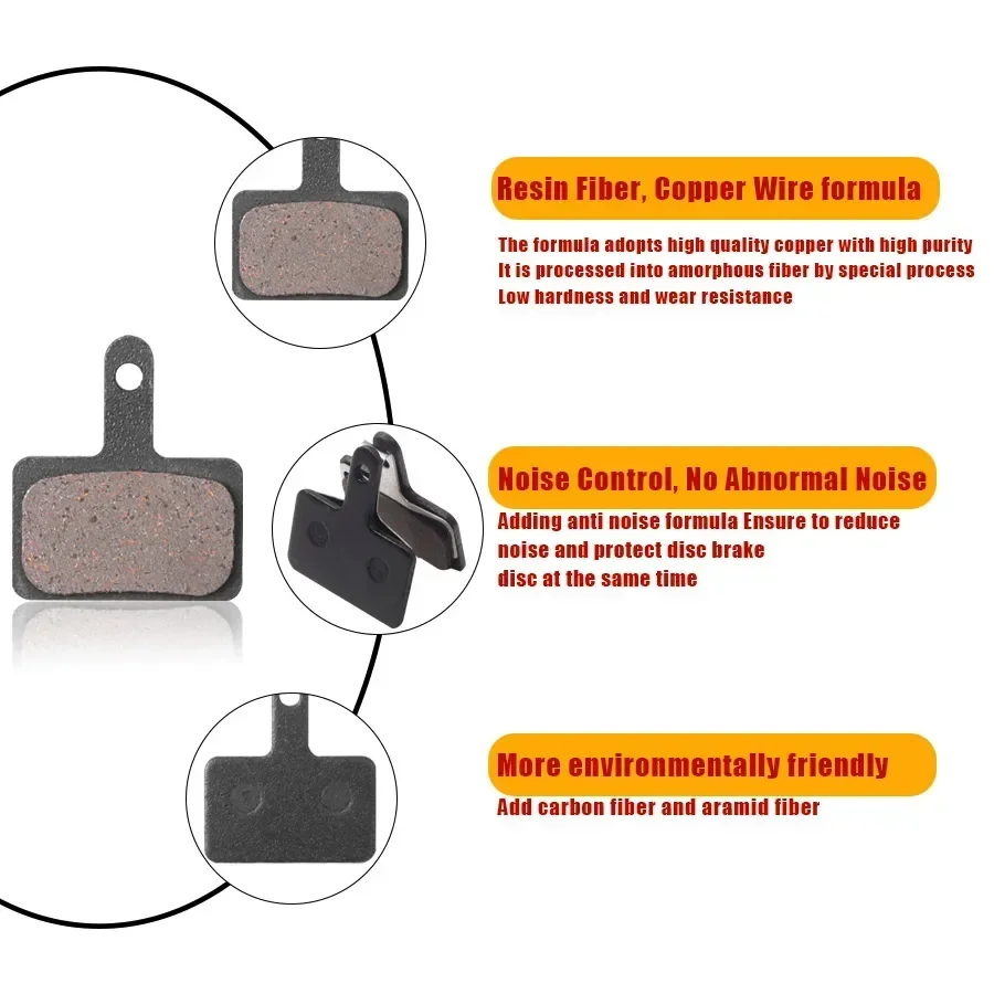 Pastillas de freno de disco hidráulicas para bicicleta, accesorios para patinete eléctrico Kukirin G3 PRO KUGOO Kirin G3 PRO, piezas de pastillas de freno de disco de resina