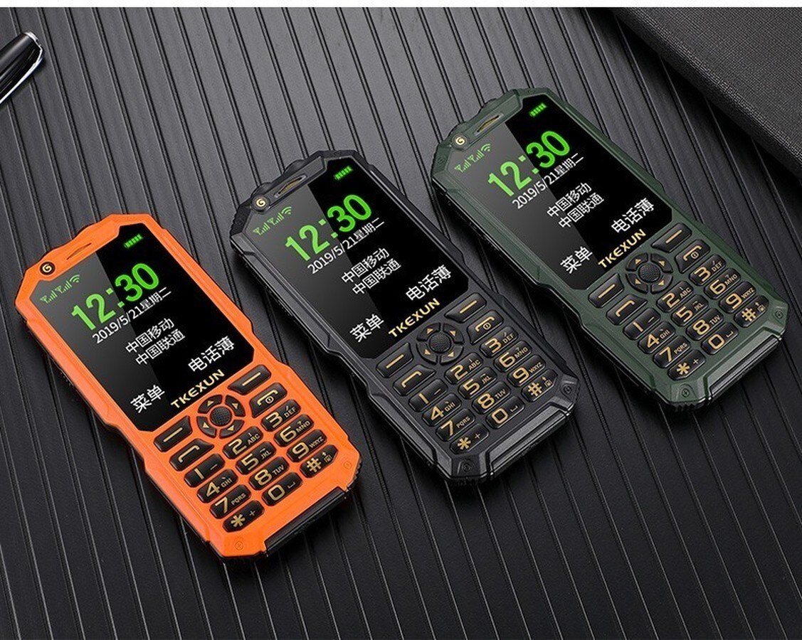 TKEXUN Q8A Shockproof Phone 3.0" Power Bank WIFI Dual SIM Card MP3 Camera Flashlight Big Speaker Cheap Dustproof CellPhone