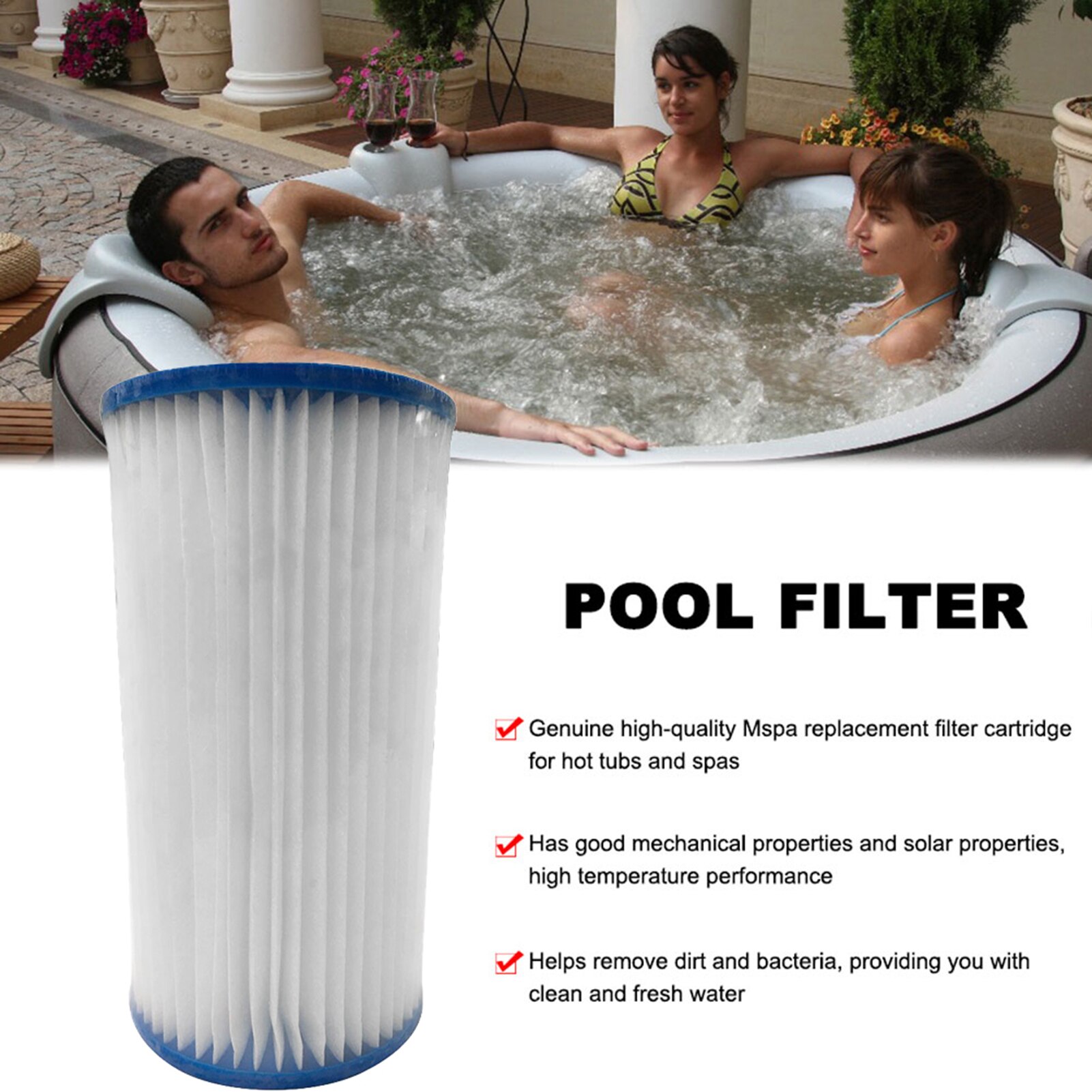 Cartucho de filtro de repuesto tipo A o tipo C, para piscina de verano, cuidado diario, oferta