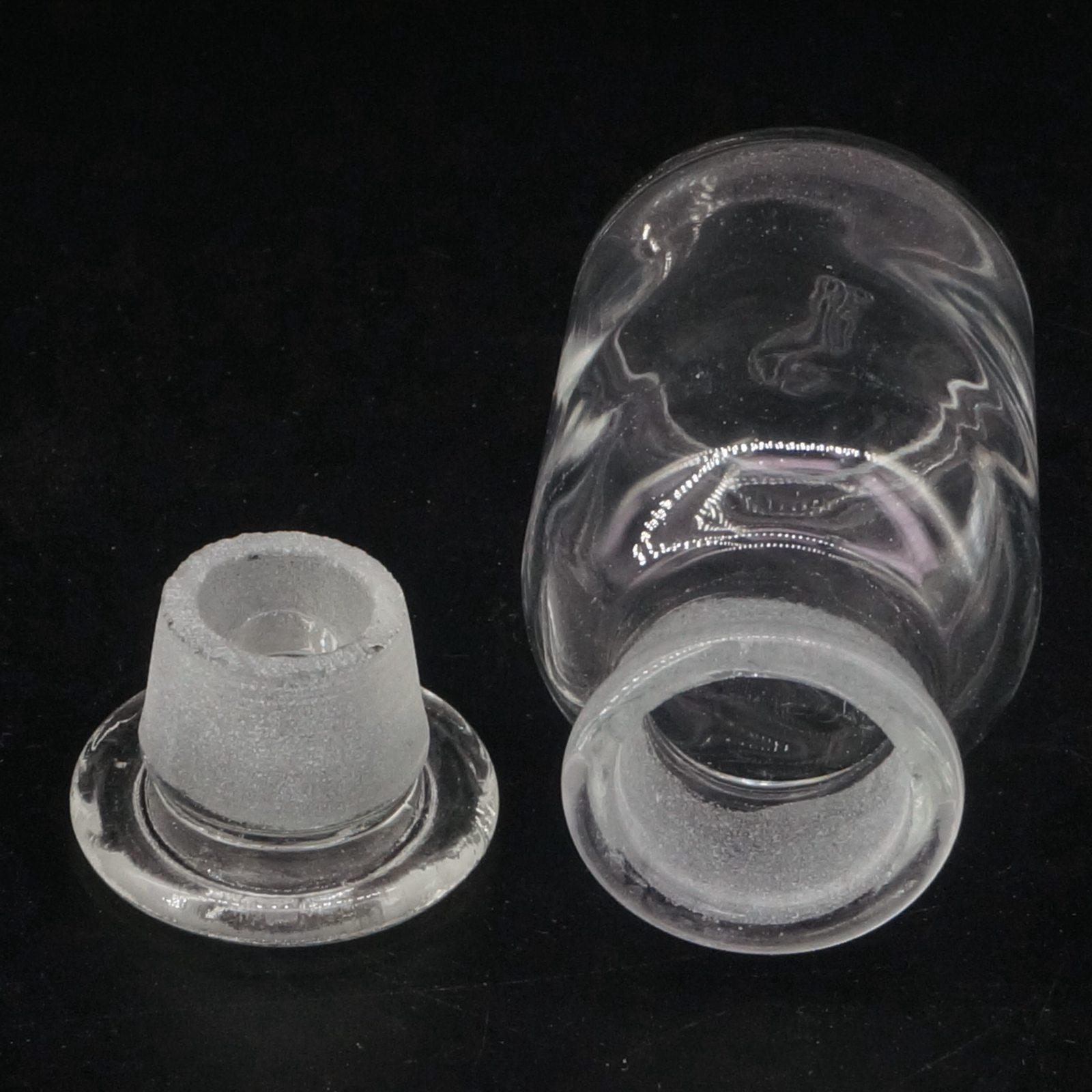 Frasco de vidrio transparente de 60ml, botella de reactivo de amplio volumen, artículos para experimentos químicos