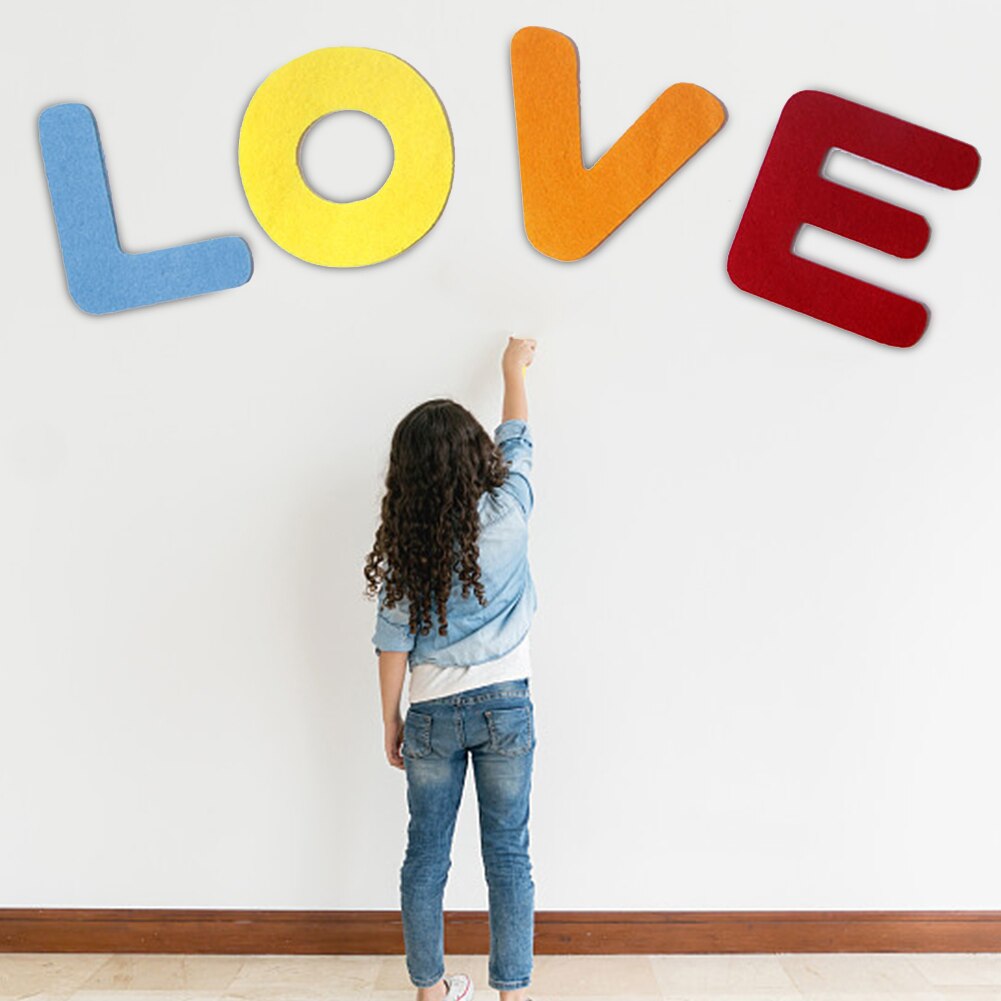 26pcs Sewing Non-woven Fabric Felt Letters Home Kindergarten Cartoon Kids Handmade Accessory DIY Craft English Alphabet