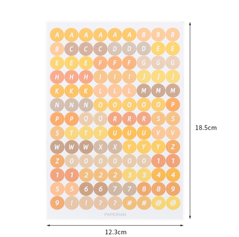 Ins color alphabet numeric lovely girl sticker DIY scrapbooking happy planner junk magazine envelope sealing sticker