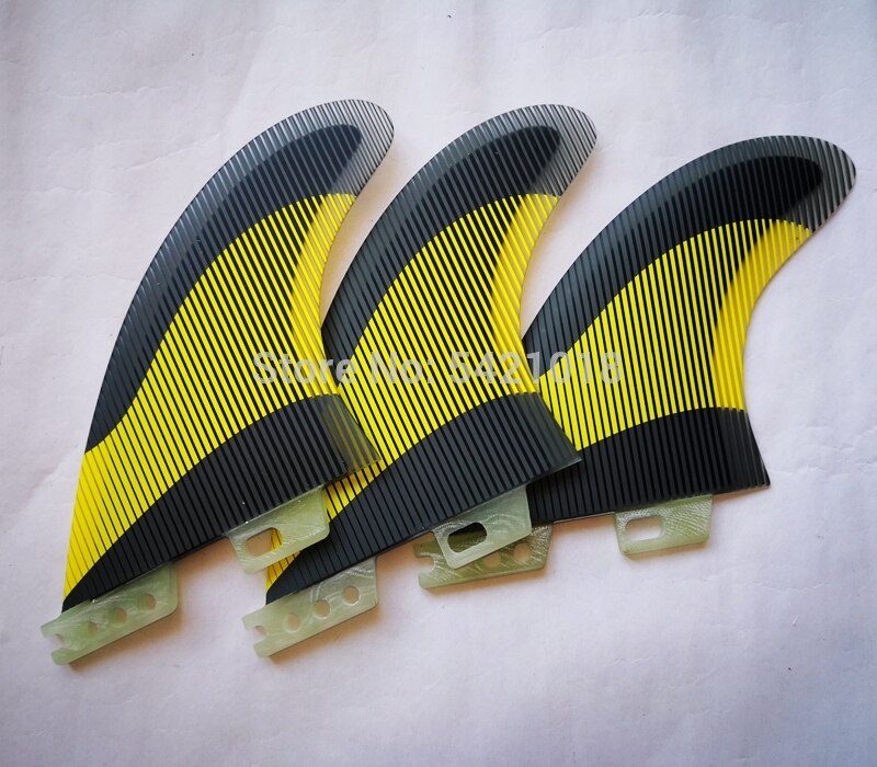 Tri Set surfboard fins Line yellow blue Surf Fin G7 G5 FCS II 2 Surfing Fins SURF FOIL