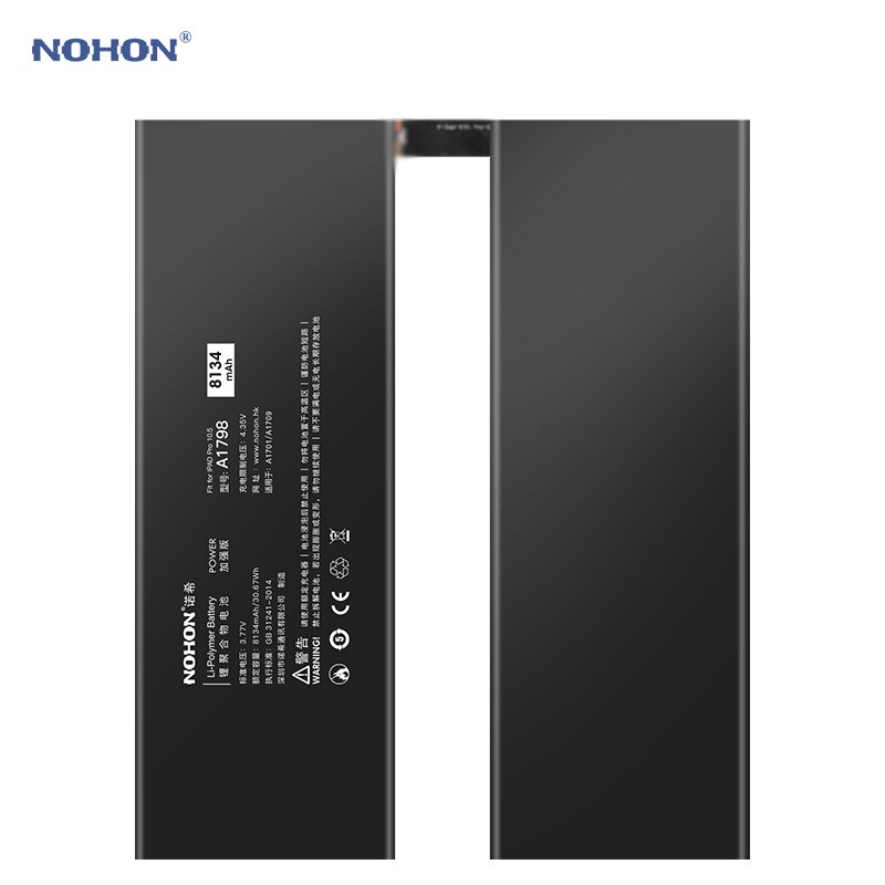 Nohon – batterie li-polymère pour iPad Pro 10.5 "A1798 A1701 A1709, capacité de 8134mAh, pour Apple iPad Pro 10.5 pouces,