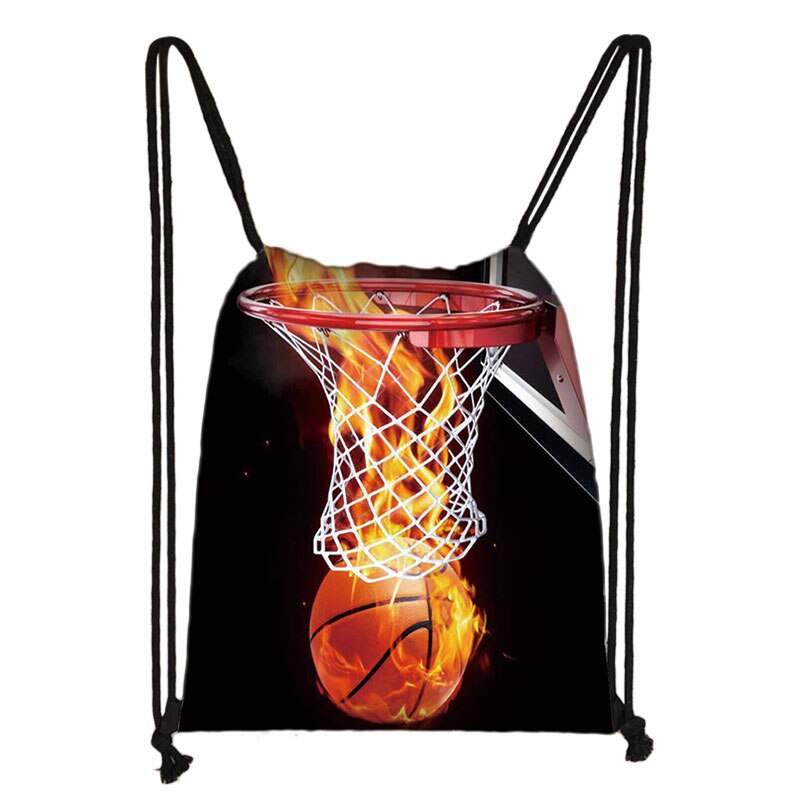 Basketbally Druck Rucksack Frauen Männer Rucksack Jungen Mädchen Lagerung Taschen für Reise weicher Ball Kordelzug Schuhe Halfter Buch Tasche: skdbasket06cw