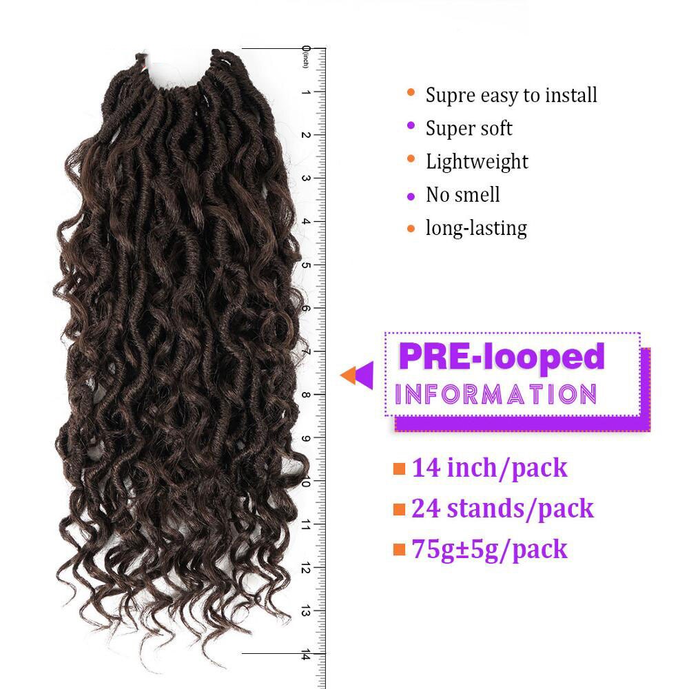 River Locs Crochet Braids Ombre Synthetic Braiding Hair Bohemian locks Crochet Goddess Locs Hair Extensions