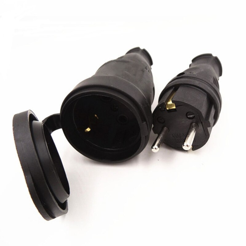 2P+E European High-power Rubber Industrial Male&amp;Female Plug Socket 16A 220V-250V