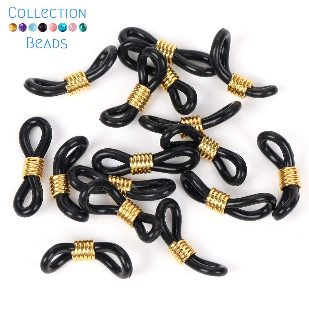 20 Stuks Oorhaak Glazen Ketting Rubberen Ring Bril Keten Bril Retainer Uiteinden Touw Zonnebril Koord Houder Riem Retainer End