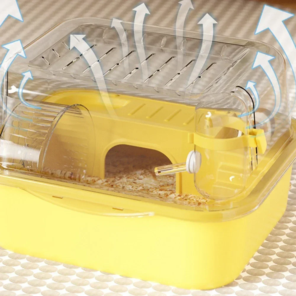 Gabbia per piccoli animali per criceti, topi, gerbilli - habitat con ruota per esercizi Tubi Capanna - Casa portatile per animali domestici per topo, ratto, roditore