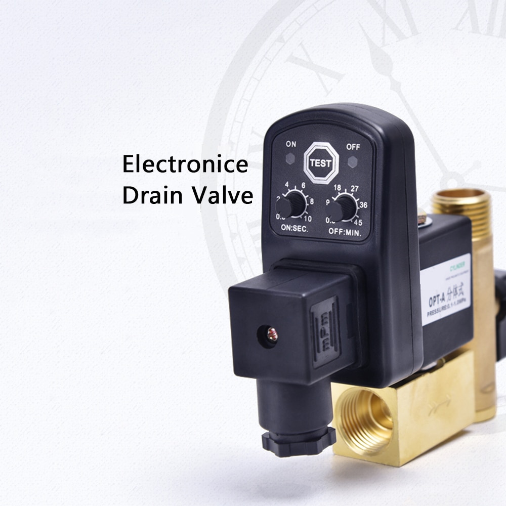 1/2inch DN15 AC 220V Electronic Timed 2way Air Compressor Gas Tank Automatic Drain Valve Valve Solenoid