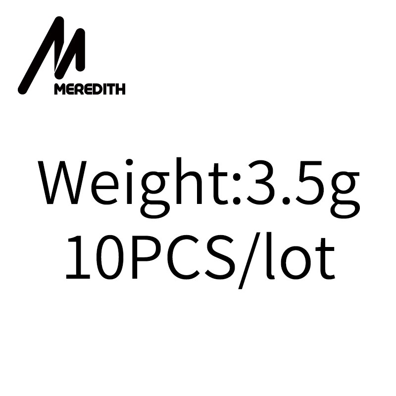 MEREDITH-anzuelos de pesca Jigging, 10 unids/lote, 3,5g, 5g, 7g, 10g, 14g: 3.5g-10pcs