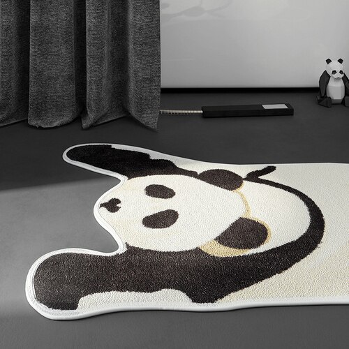 Dierenprint luipaard tapijt tijger panda antislip dierenprint tapijt voor thuis woonkamer deurmat zuigend water badmatten  wy71112: A
